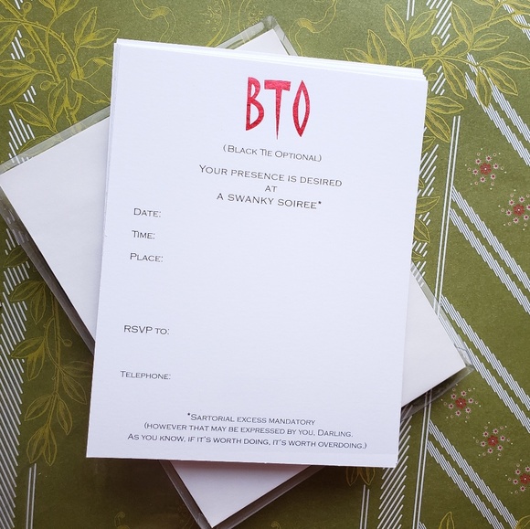 Studio Z Mendocino Other - Black Tie Event Letterpressed Invitations, 6